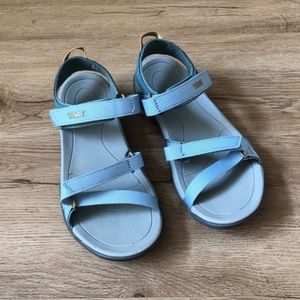 Blue and Green Teva Verra Sandals